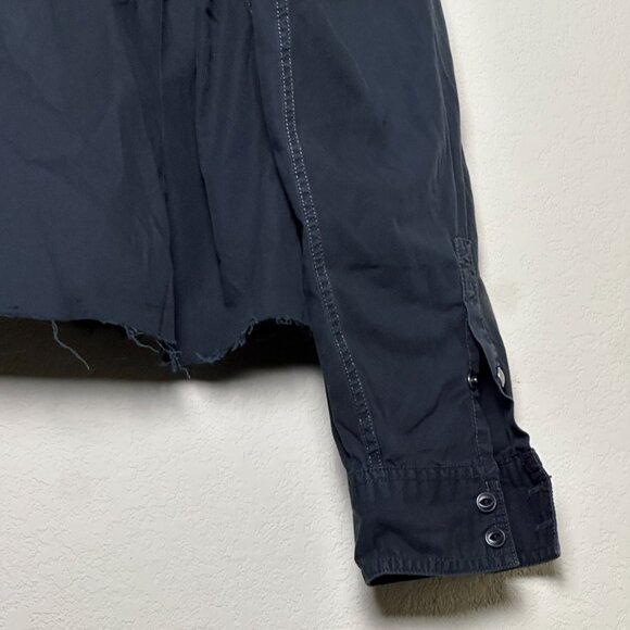 Y2K DKNY Jeans Button Up Dress Shirt Men XL Punk Band Retro Distress Black 2000s - Picture 15 of 15